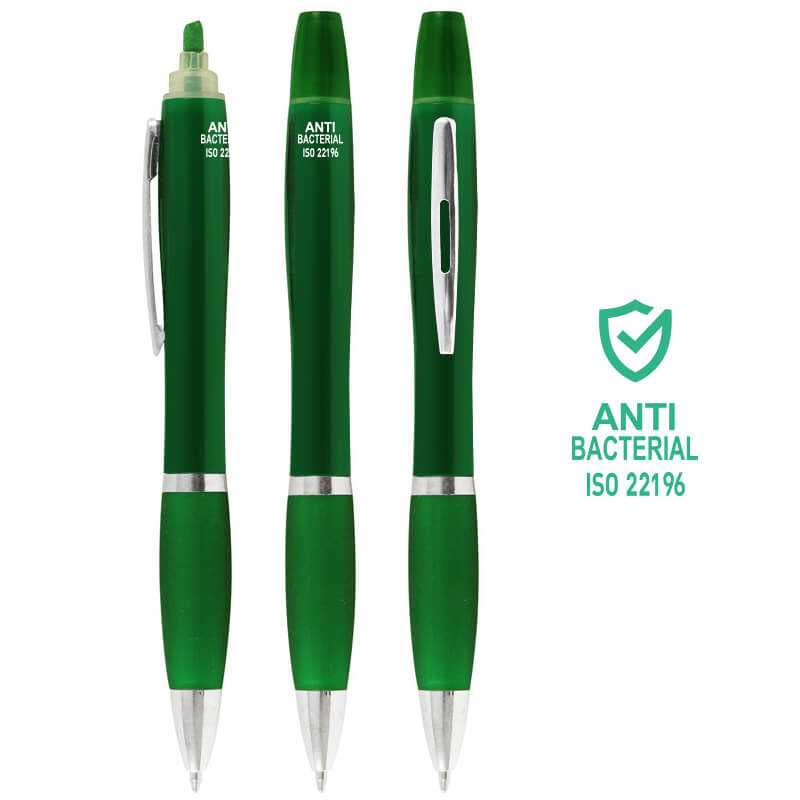 Boligrafo Plástico Antibacterial Destacador